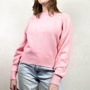 LL Bean Light Pink Knit Crewneck Sweater